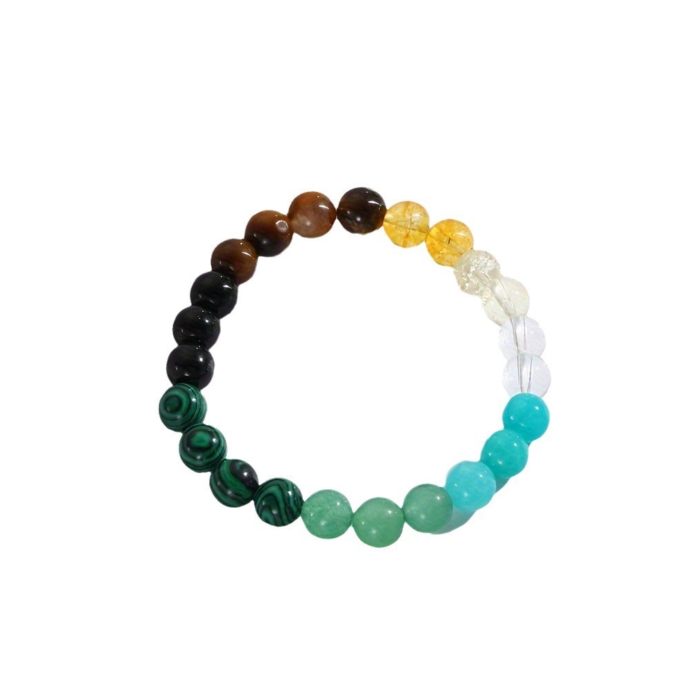 Universal Natural Stone Bracelet Citrine Dongling Stone Malachite Bracelet - Image 5