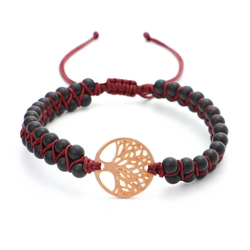 Woven Twine Double Tree of Life Yoga Bracelet - Image 8