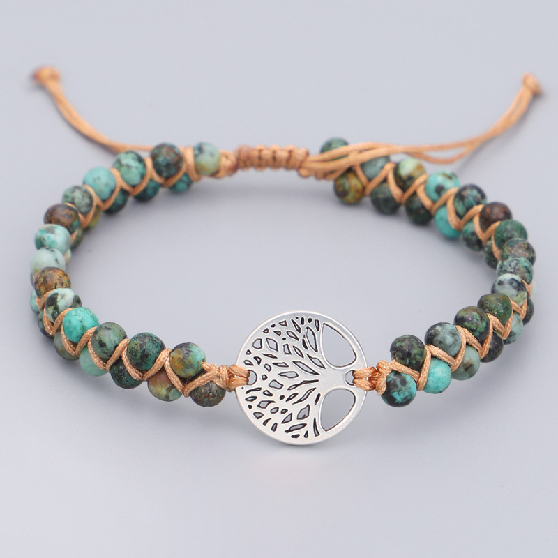 Woven Twine Double Tree of Life Yoga Bracelet - Image 7