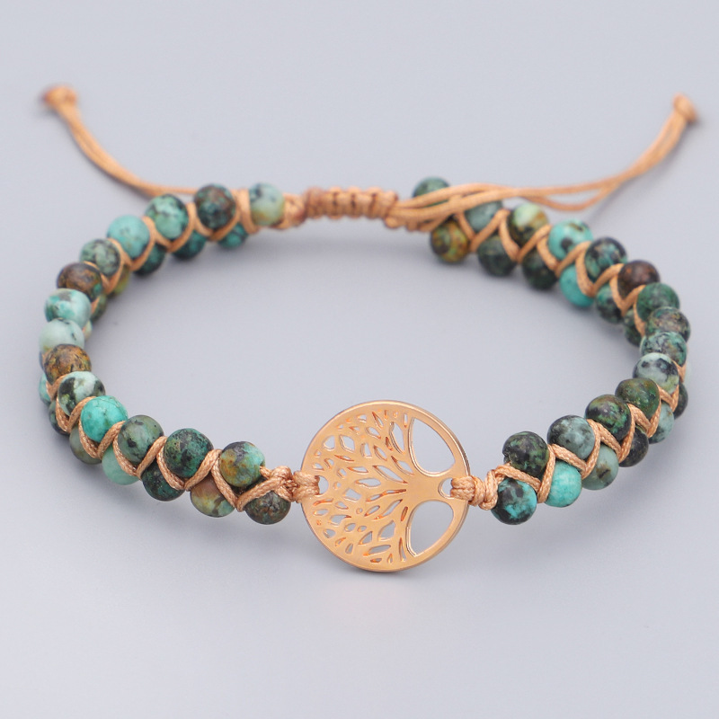 Woven Twine Double Tree of Life Yoga Bracelet - Image 10