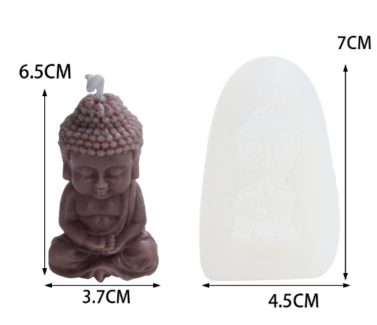 Candle Aromatherapy Silicone Plaster Pendant Decoration Making Buddha Candle Mold - Image 3