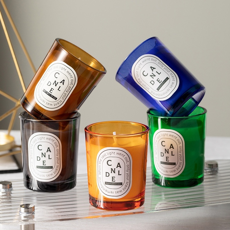 Aromatherapy Colored Candle Glass - Image 3