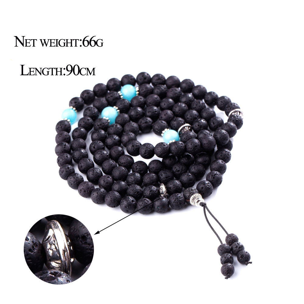 Fashion 8mm Volcanic Stone 108 MALA Bracelets - Image 5