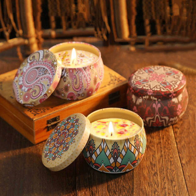 Tinplate Box Jar Aromatherapy Candle