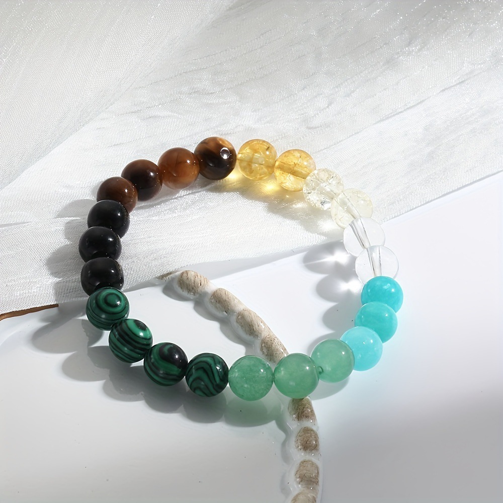Universal Natural Stone Bracelet Citrine Dongling Stone Malachite Bracelet - Image 6