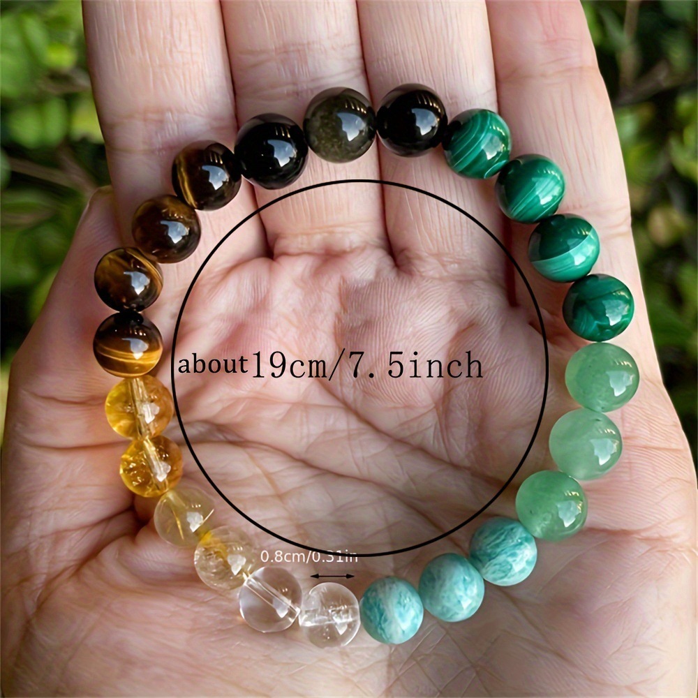 Universal Natural Stone Bracelet Citrine Dongling Stone Malachite Bracelet - Image 4