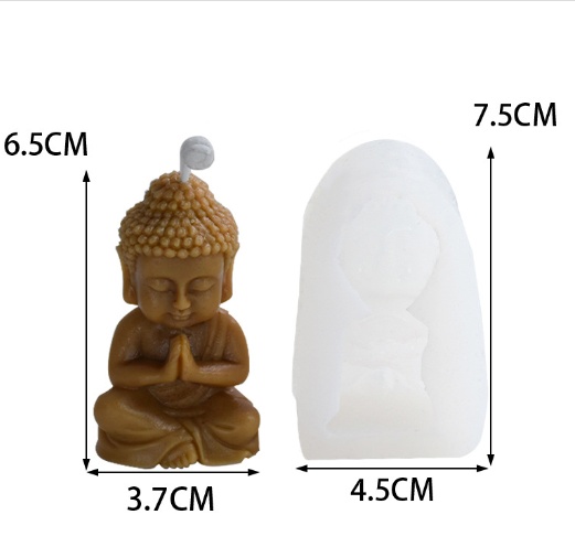 Candle Aromatherapy Silicone Plaster Pendant Decoration Making Buddha Candle Mold - Image 4