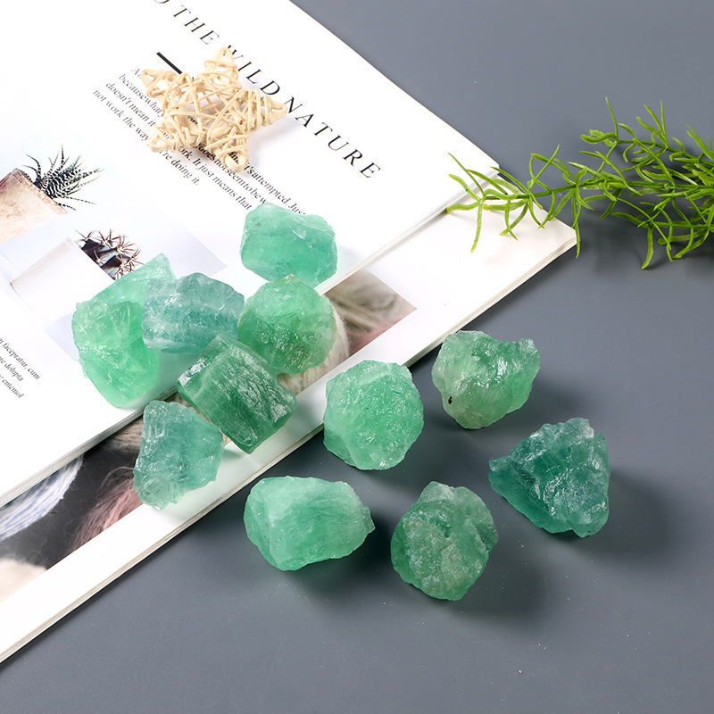 Crystal Rough Green Fluorite, Cross-border Crystal Diffuser, Rough Wool, Aromatherapy Stone, Black Tourmaline, Crystal Crushed Stone - Image 3