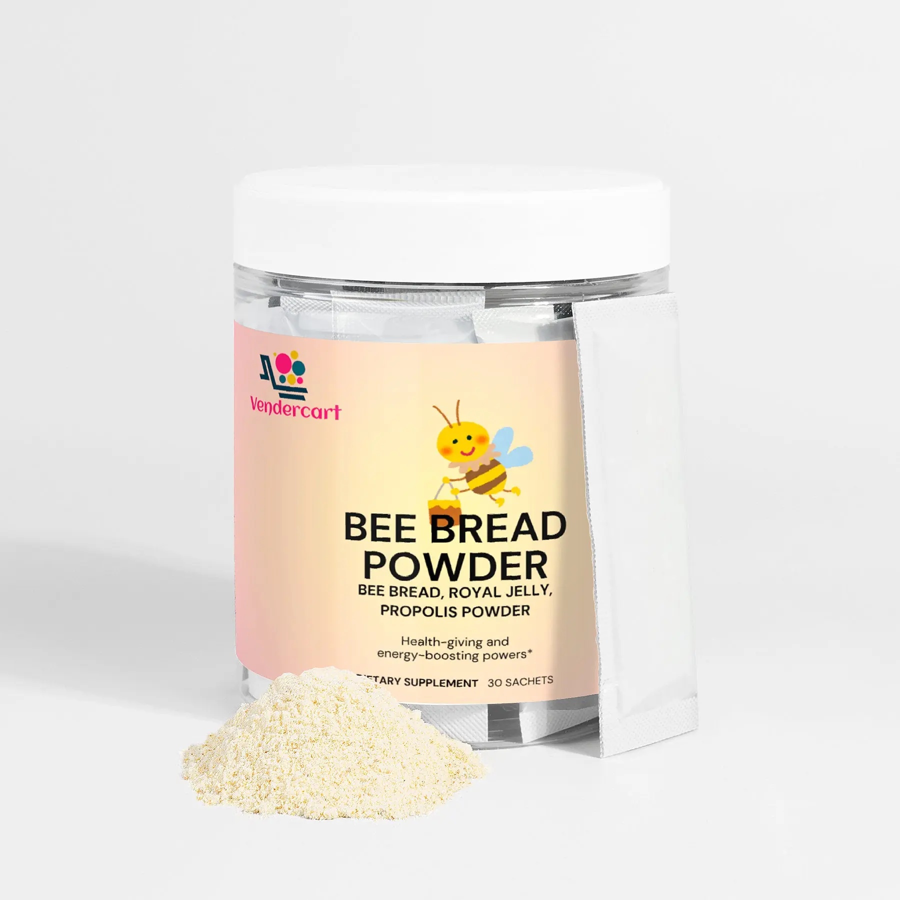 Bee Pearl Powder Energy, Immunity, And Skin Support With Bee Bread, Propolis, Royal Jelly And Vitamin C 30 Sachets - Image 3