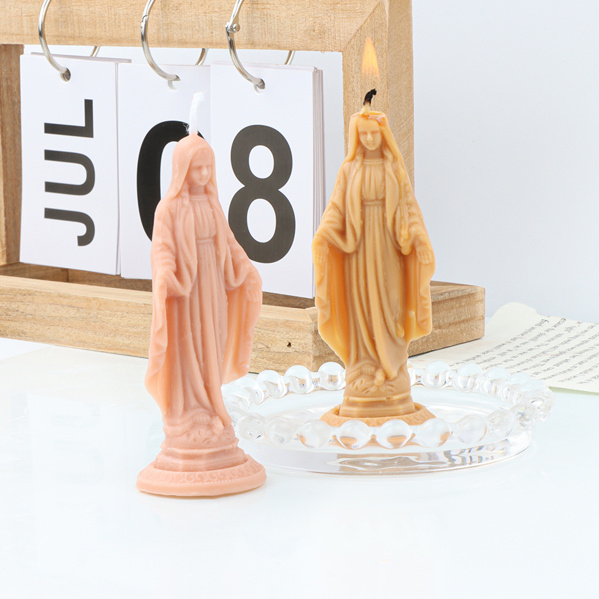 Open Hands Maria Candle Mold Diy Three-dimensional Stall Hand Virgin Candle - Image 4