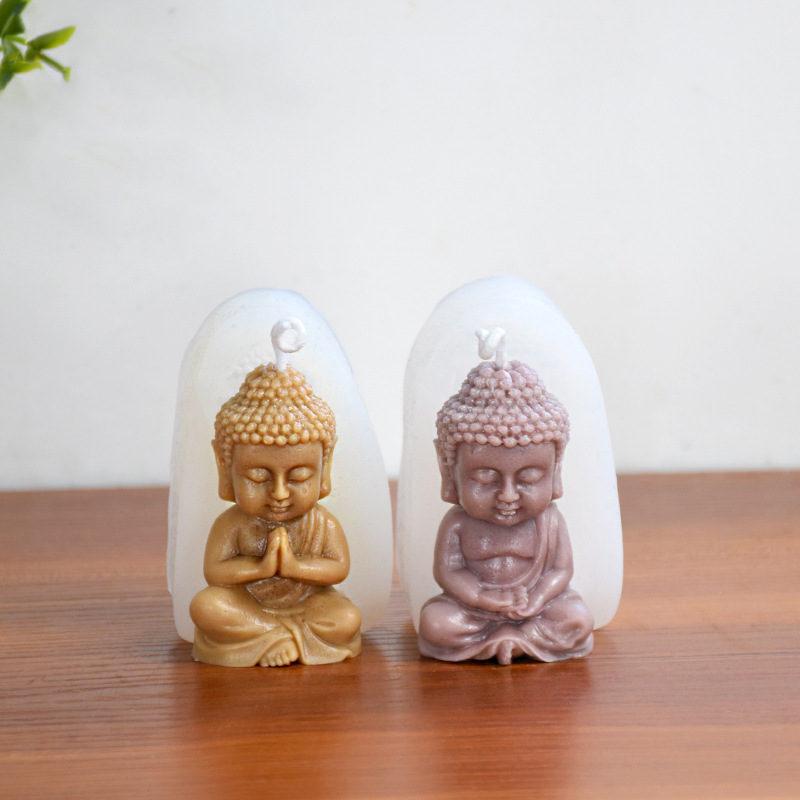 Candle Aromatherapy Silicone Plaster Pendant Decoration Making Buddha Candle Mold - Image 6