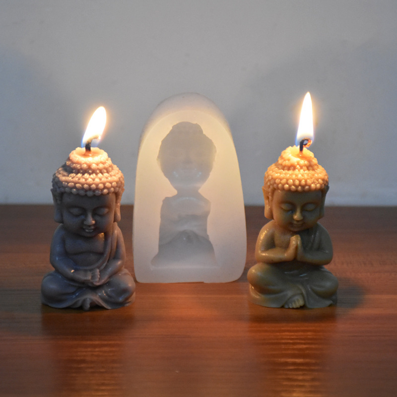 Candle Aromatherapy Silicone Plaster Pendant Decoration Making Buddha Candle Mold - Image 2