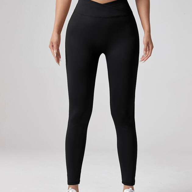 V-waist Elastic Sports Leggings, Women's Peach Hip Lifting Running Speed Drying Yoga Pants