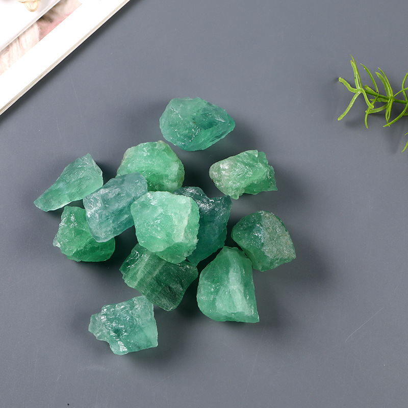 Crystal Rough Green Fluorite, Cross-border Crystal Diffuser, Rough Wool, Aromatherapy Stone, Black Tourmaline, Crystal Crushed Stone - Image 2